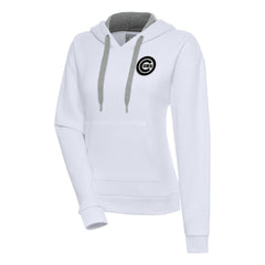 Chicago Cubs Antigua Women's Brushed Metallic Victory Pullover Hoodie - MLB Hoodies