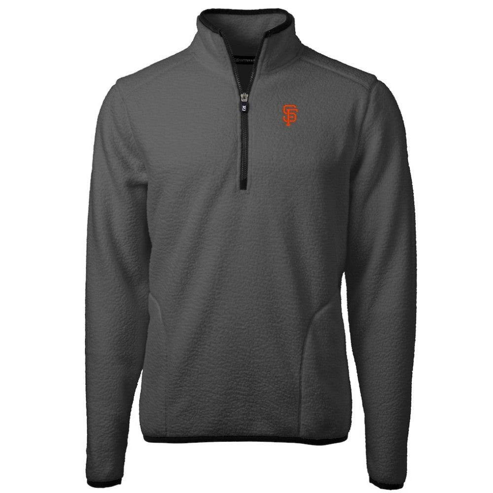 San Francisco Giants Cutter & Buck Cascade Eco Sherpa Fleece Quarter-Zip Pullover Jacket - MLB Jackets