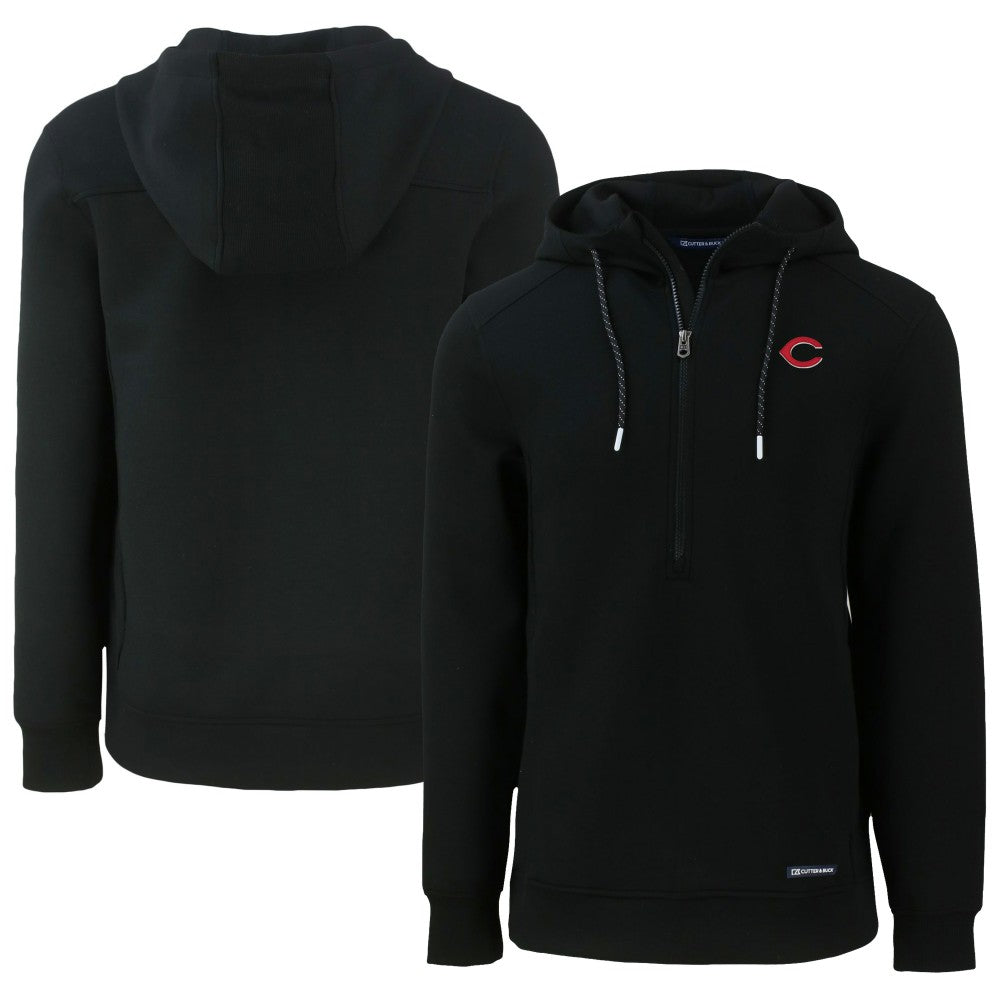 Cincinnati Reds Cutter & Buck Roam Eco Half-Zip Recycled Pullover Hoodie - MLB Hoodies