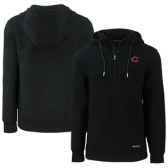Cincinnati Reds Cutter & Buck Roam Eco Half-Zip Recycled Pullover Hoodie - MLB Hoodies