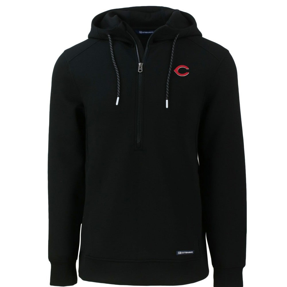 Cincinnati Reds Cutter & Buck Roam Eco Half-Zip Recycled Pullover Hoodie - MLB Hoodies