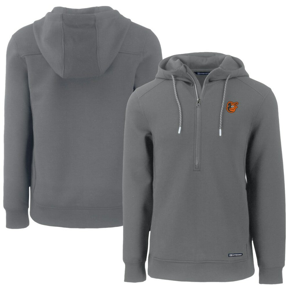 Baltimore Orioles Cutter & Buck Roam Eco Half-Zip Recycled Pullover Hoodie - MLB Hoodies