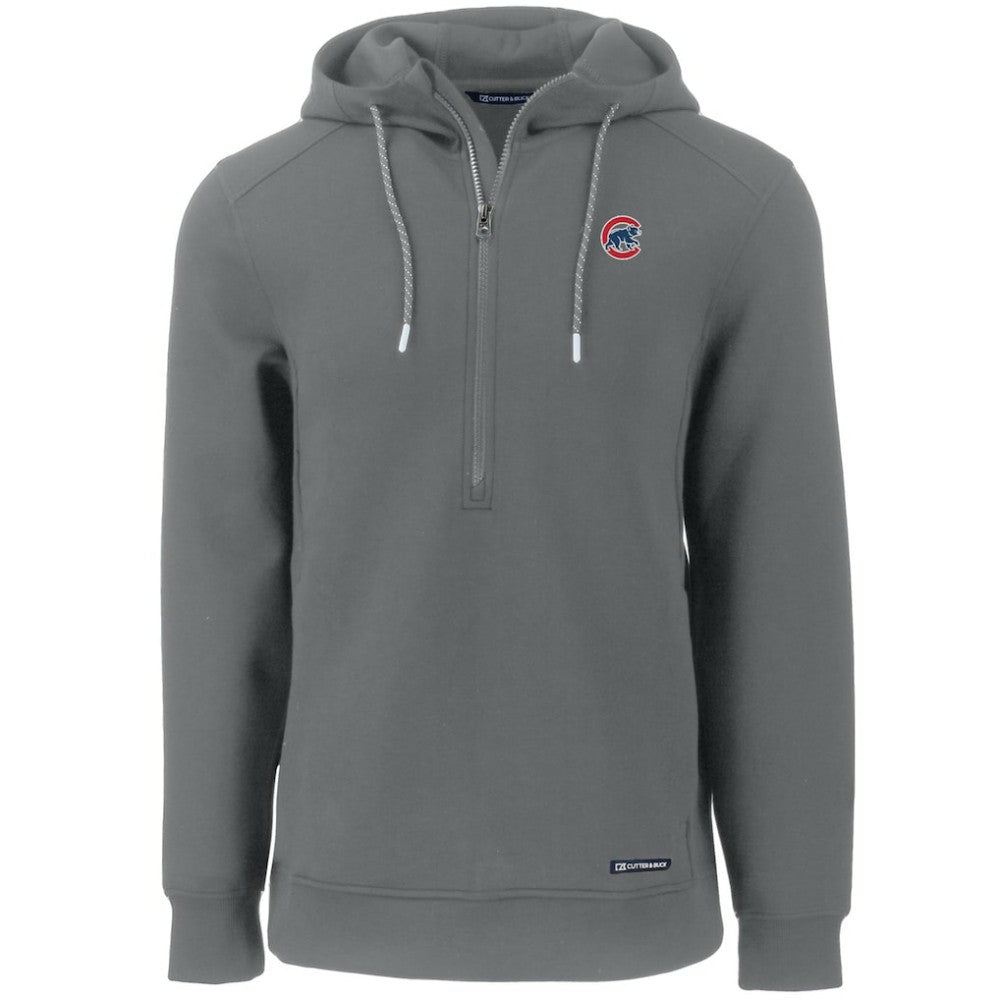Chicago Cubs Cutter & Buck Roam Eco Half-Zip Recycled Pullover Hoodie - MLB Hoodies