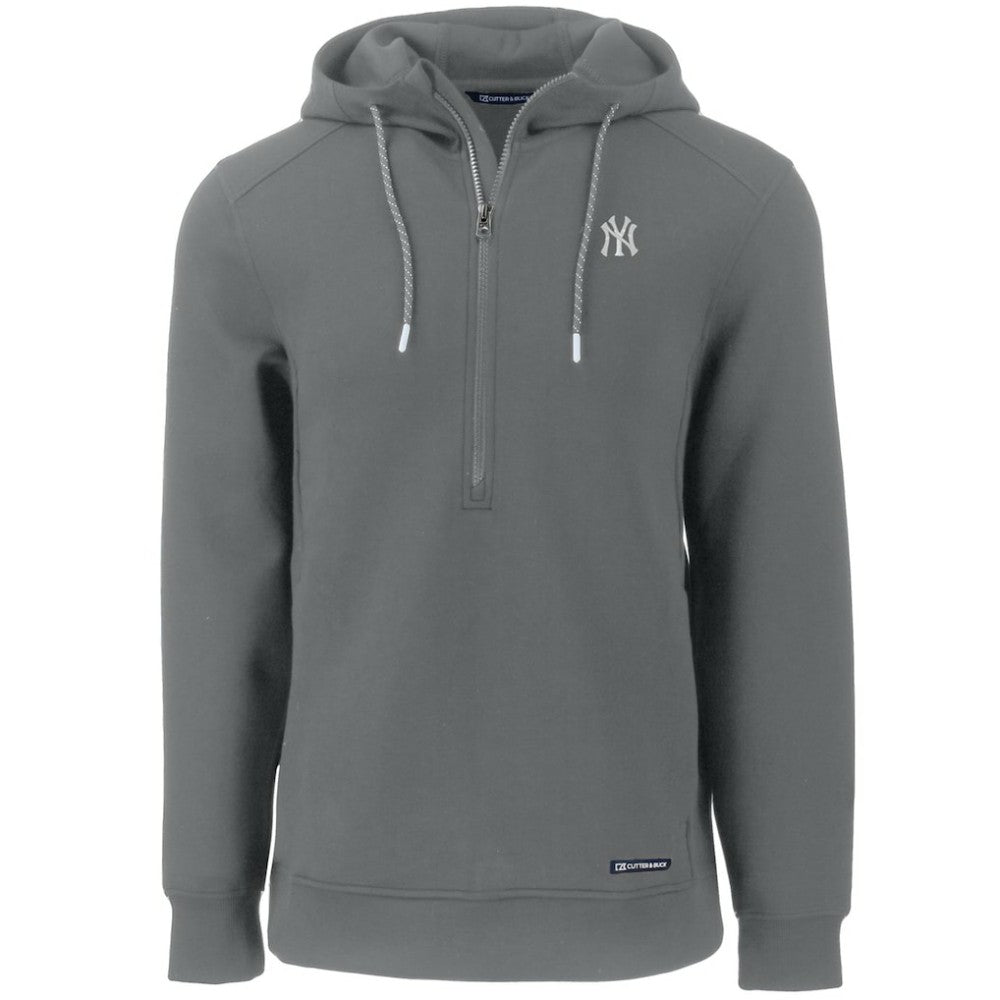 New York Yankees Cutter & Buck Roam Eco Half-Zip Recycled Pullover Hoodie - MLB Hoodies