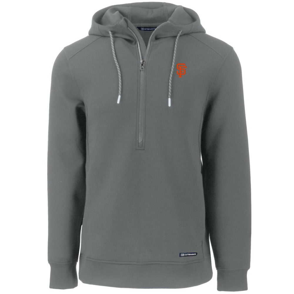 San Francisco Giants Cutter & Buck Roam Eco Half-Zip Recycled Pullover Hoodie - MLB Hoodies