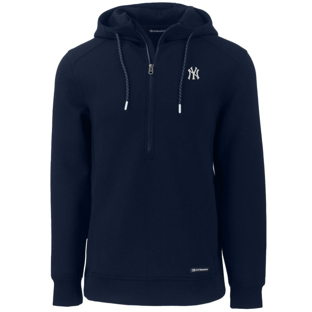 New York Yankees Cutter & Buck Roam Eco Half-Zip Recycled Pullover Hoodie - MLB Hoodies