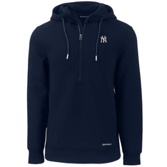 New York Yankees Cutter & Buck Roam Eco Half-Zip Recycled Pullover Hoodie - MLB Hoodies