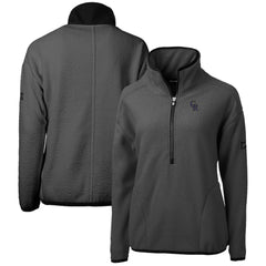 Colorado Rockies Cutter & Buck Women's Roam Cascade Eco Sherpa Fleece Half-Zip Pullover Jacket - MLB Jackets