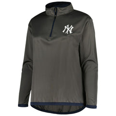 New York Yankees Profile Women's Plus Size Quarter-Zip Jacket - MLB Jackets