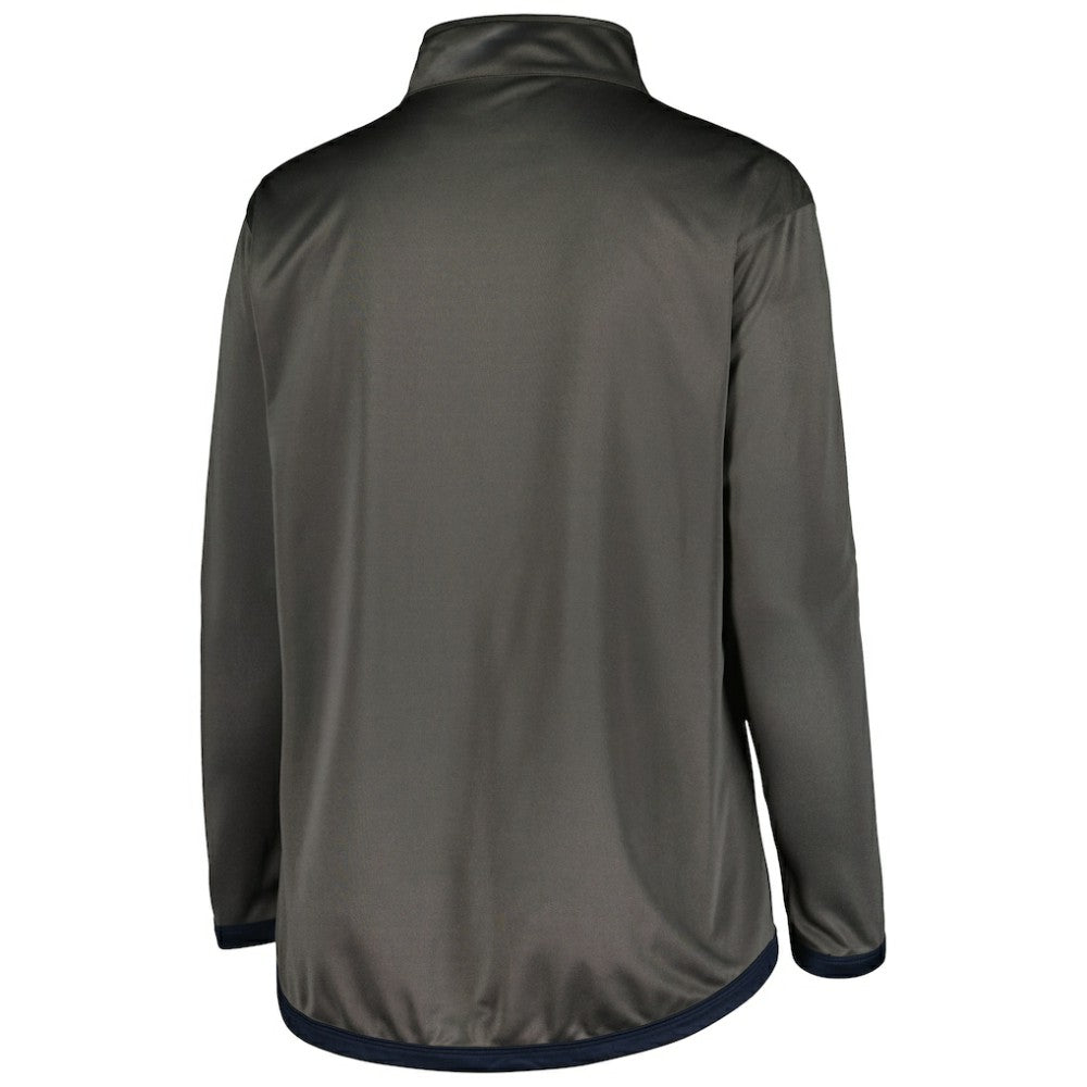 New York Yankees Profile Women's Plus Size Quarter-Zip Jacket - MLB Jackets
