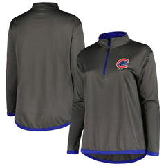 Chicago Cubs Profile Women's Plus Size Quarter-Zip Jacket - MLB Jackets