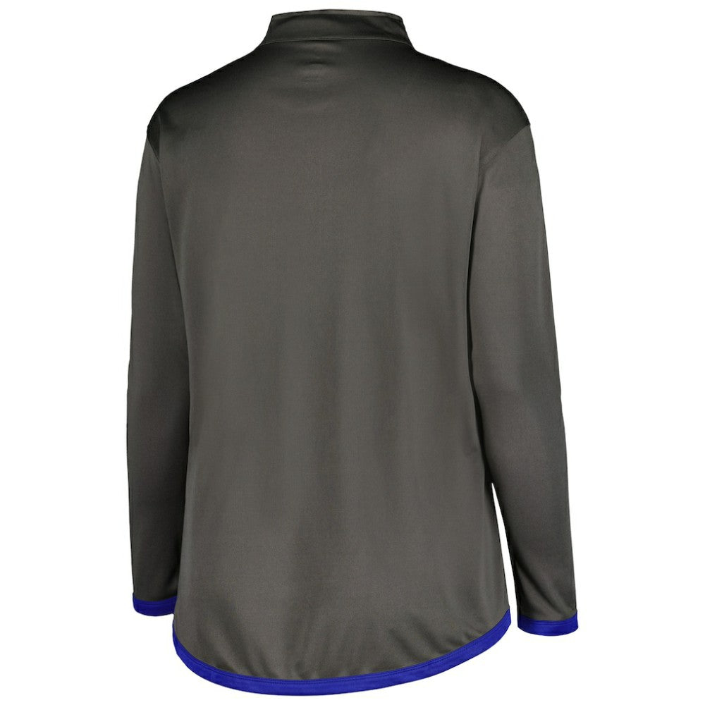 Chicago Cubs Profile Women's Plus Size Quarter-Zip Jacket - MLB Jackets