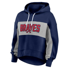Atlanta Braves Profile Women's Plus Size Pullover Hoodie - MLB Hoodies