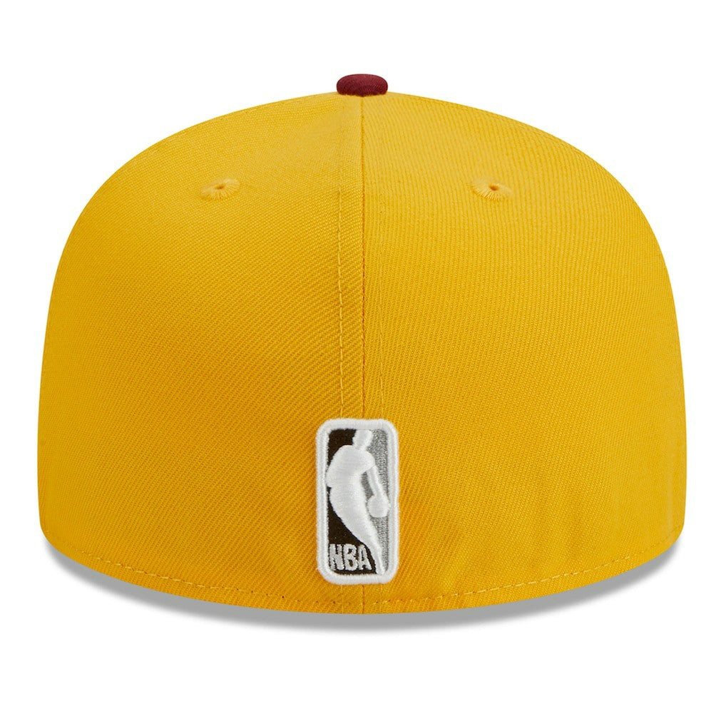 Yellow/Red Boston Celtics Fall Leaves 2-Tone 59FIFTY Fitted Hat | NBA