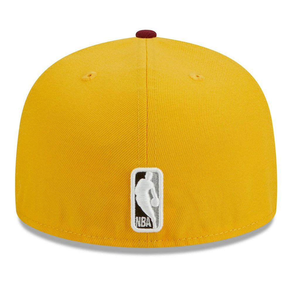 Yellow/Red Brooklyn Nets Fall Leaves 2-Tone 59FIFTY Fitted Hat | NBA