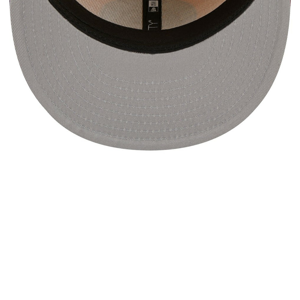 Yellow/Red Brooklyn Nets Fall Leaves 2-Tone 59FIFTY Fitted Hat | NBA