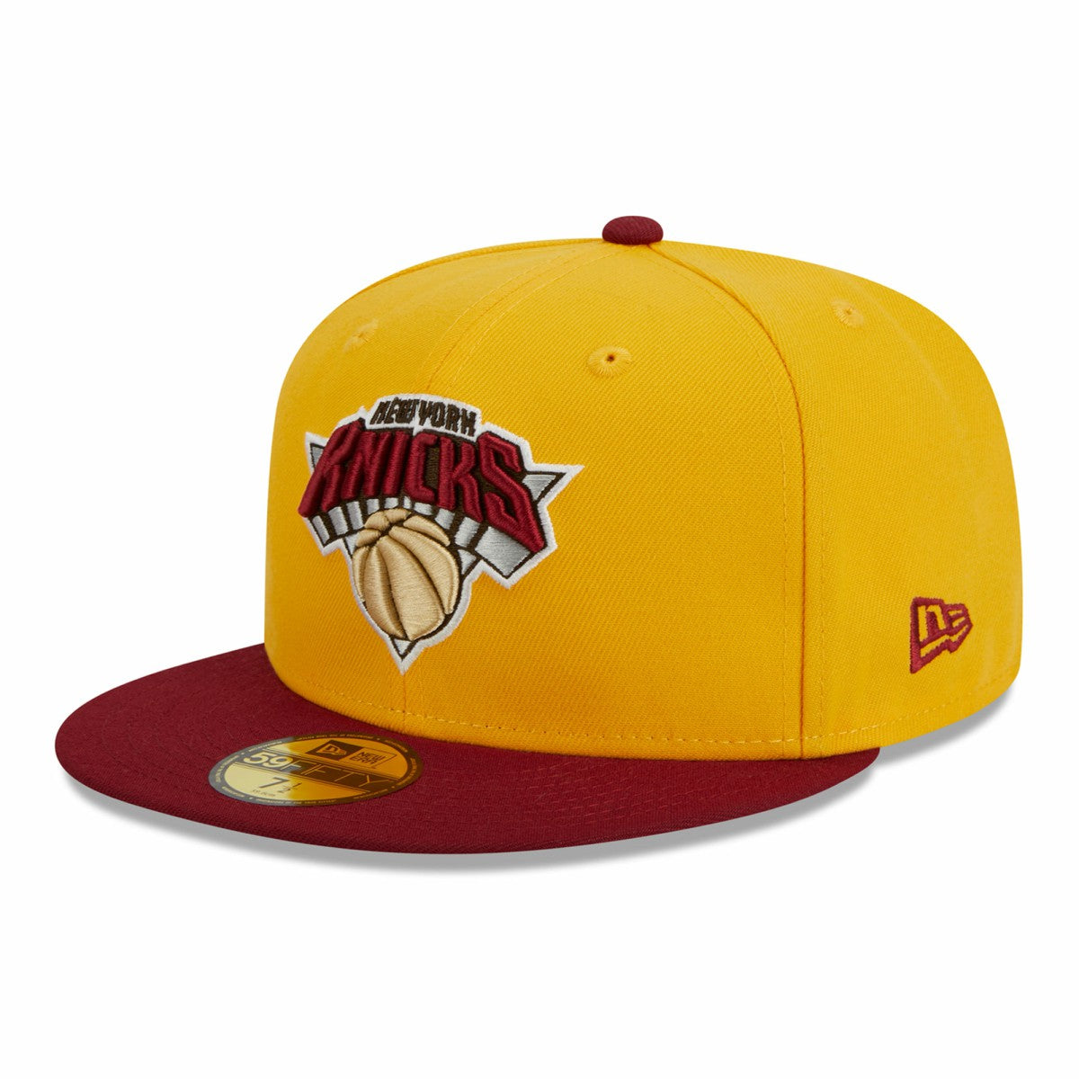 Yellow/Red New York Knicks Fall Leaves 2-Tone 59FIFTY Fitted Hat | NBA