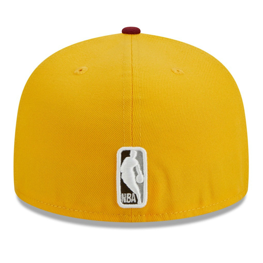 Yellow/Red Philadelphia 76ers Fall Leaves 2-Tone 59FIFTY Fitted Hat | NBA