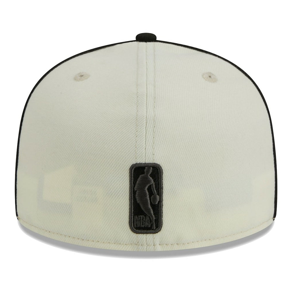 Cream/Black Brooklyn Nets Piping 2-Tone 59FIFTY Fitted Hat | NBA