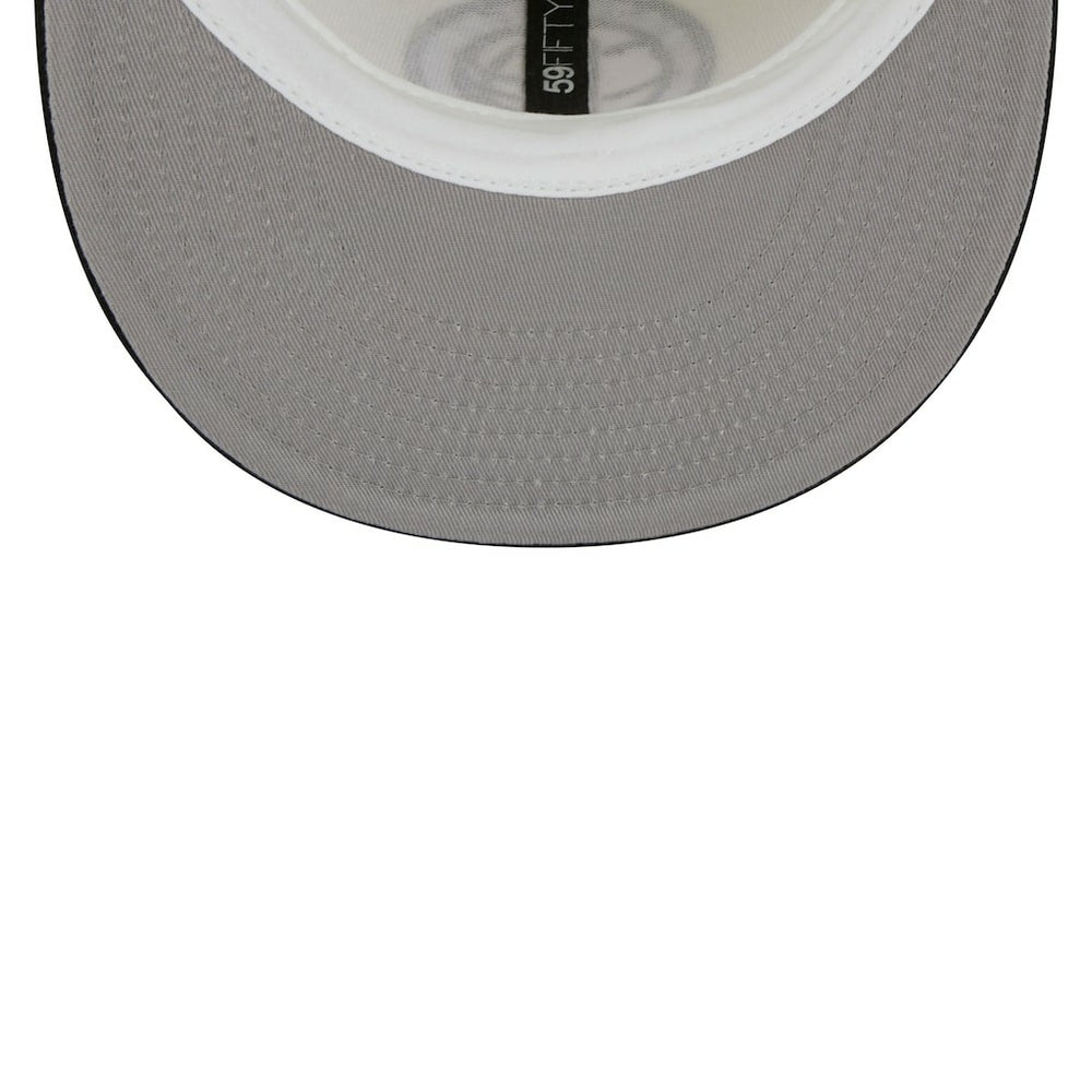 Cream/Black Brooklyn Nets Piping 2-Tone 59FIFTY Fitted Hat | NBA