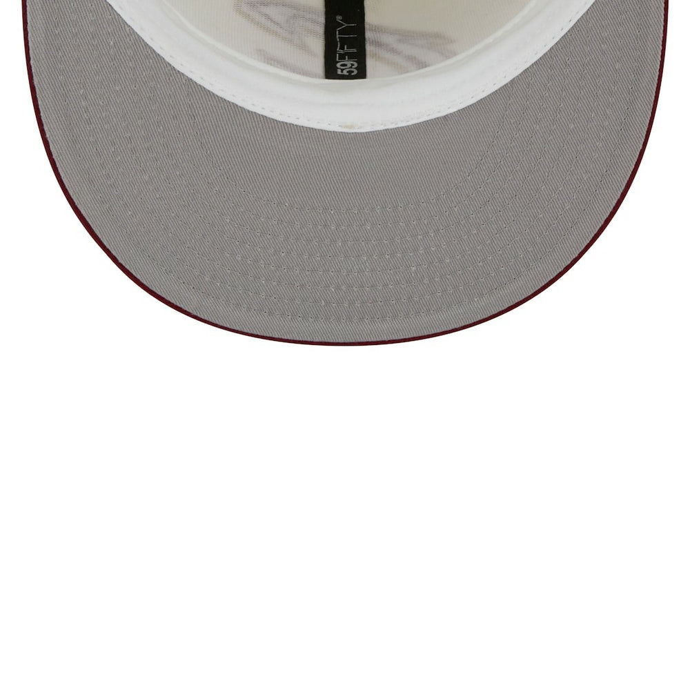 Cream/Wine Cleveland Cavaliers Piping 2-Tone 59FIFTY Fitted Hat sale | NBA