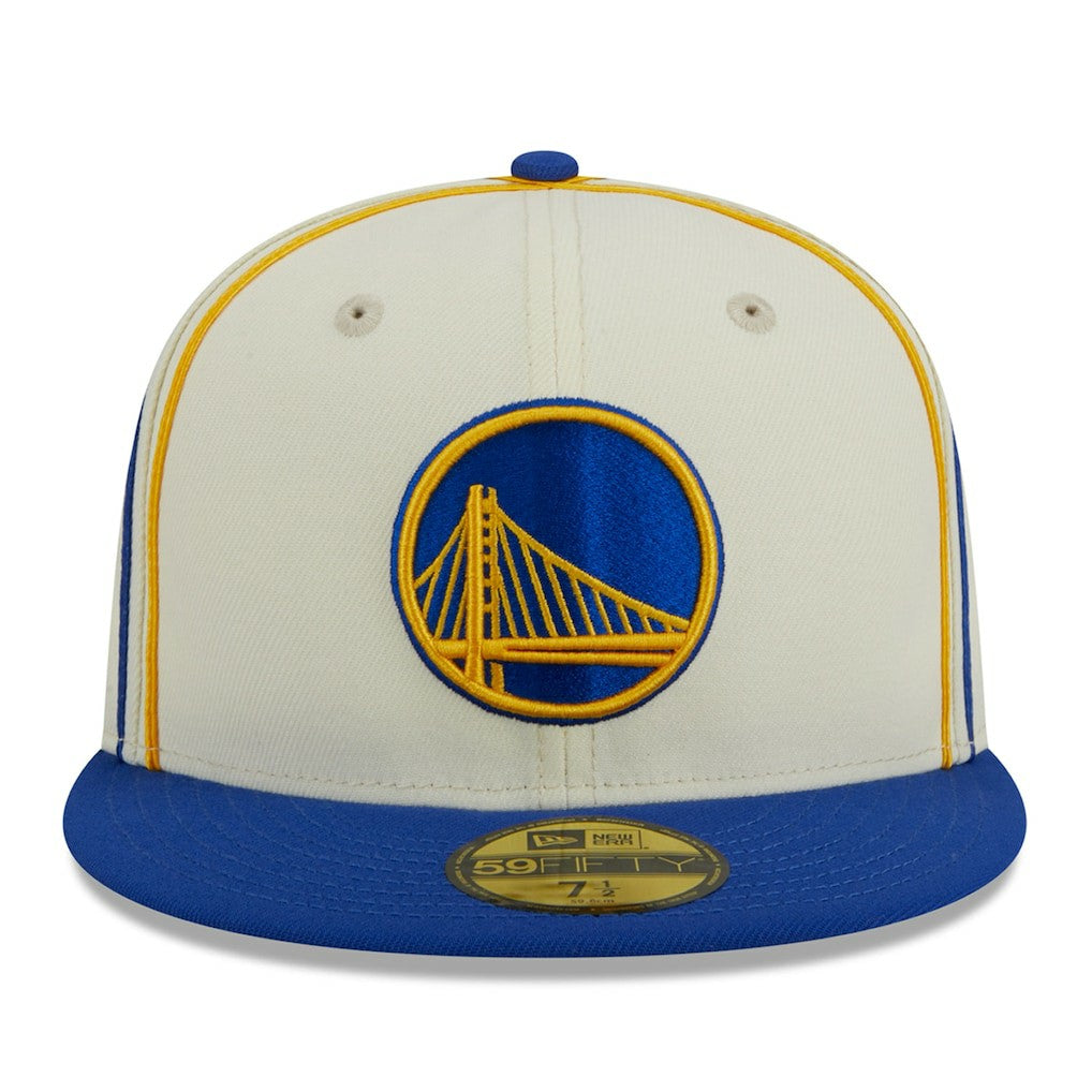Cream/Royal Golden State Warriors Piping 2-Tone 59FIFTY Fitted Hat sale | NBA