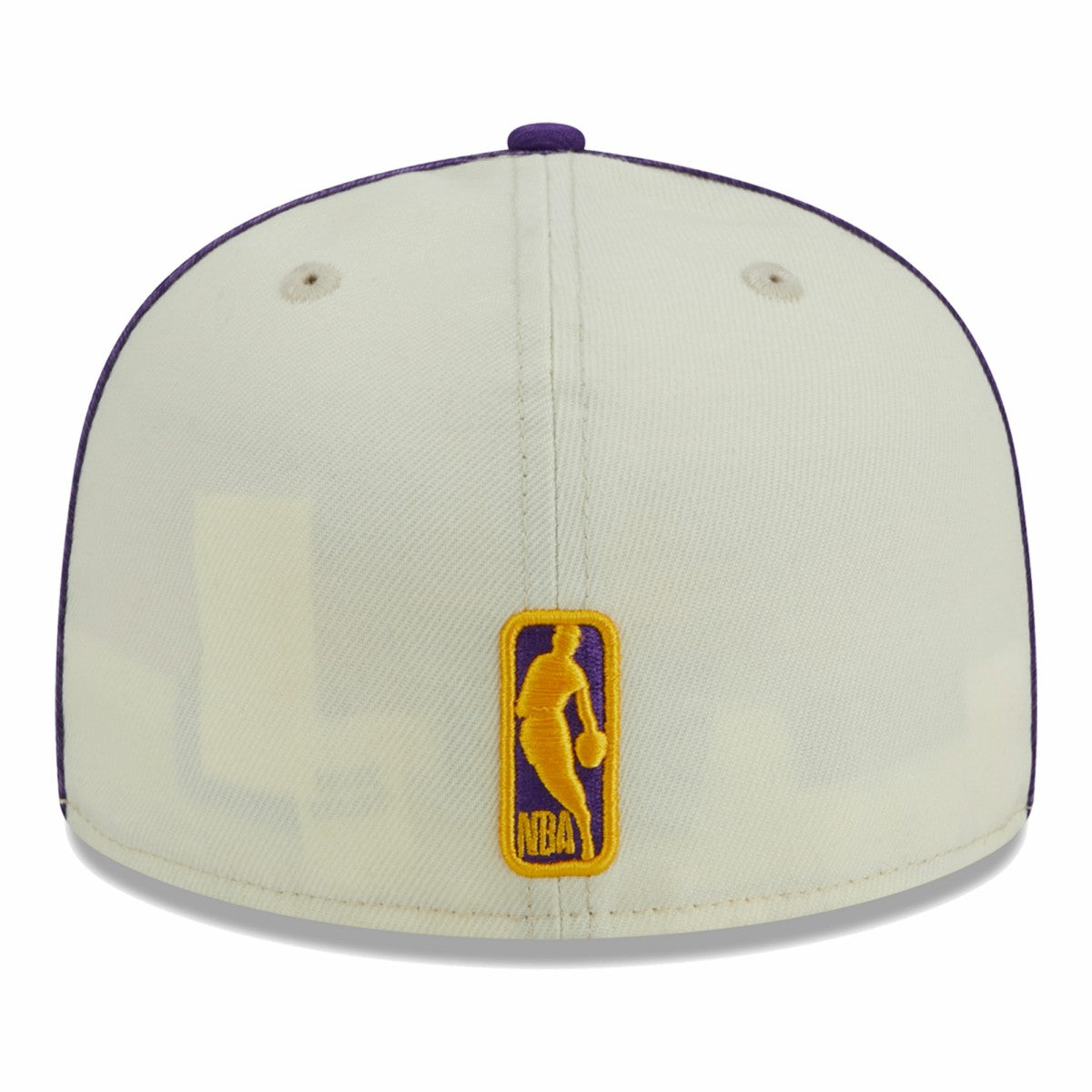 Cream/Purple Los Angeles Lakers Piping 2-Tone 59FIFTY Fitted Hat | NBA