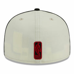 Cream/Black Miami Heat Piping 2-Tone 59FIFTY Fitted Hat | NBA