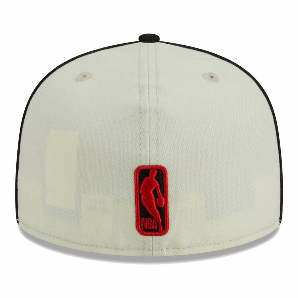 Cream/Black Portland Trail Blazers Piping 2-Tone 59FIFTY Fitted Hat | NBA