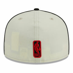 Cream/Black Portland Trail Blazers Piping 2-Tone 59FIFTY Fitted Hat | NBA