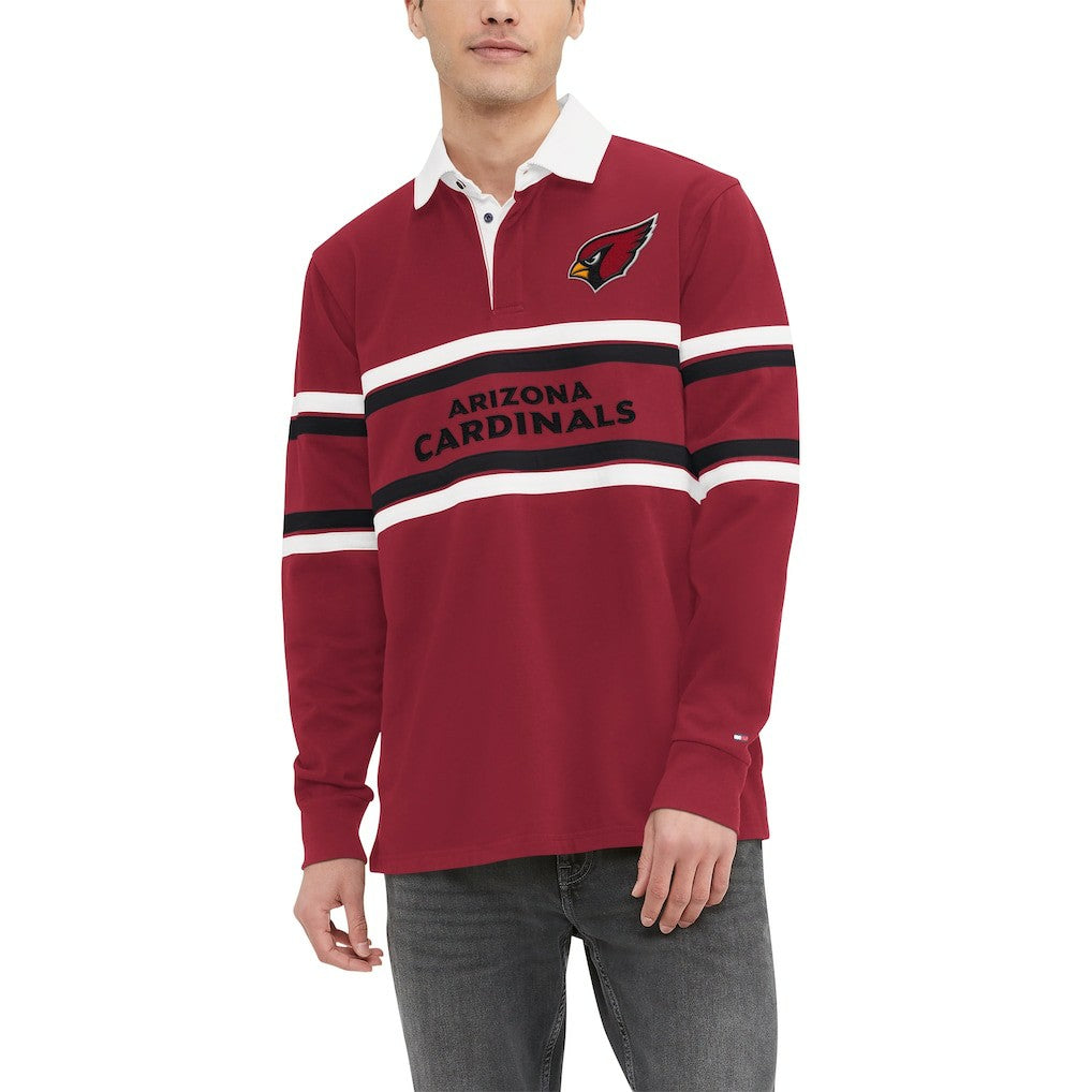 Arizona Cardinals Tommy Hilfiger Cory Varsity Rugby Long Sleeve T-Shirt | NFL Sale