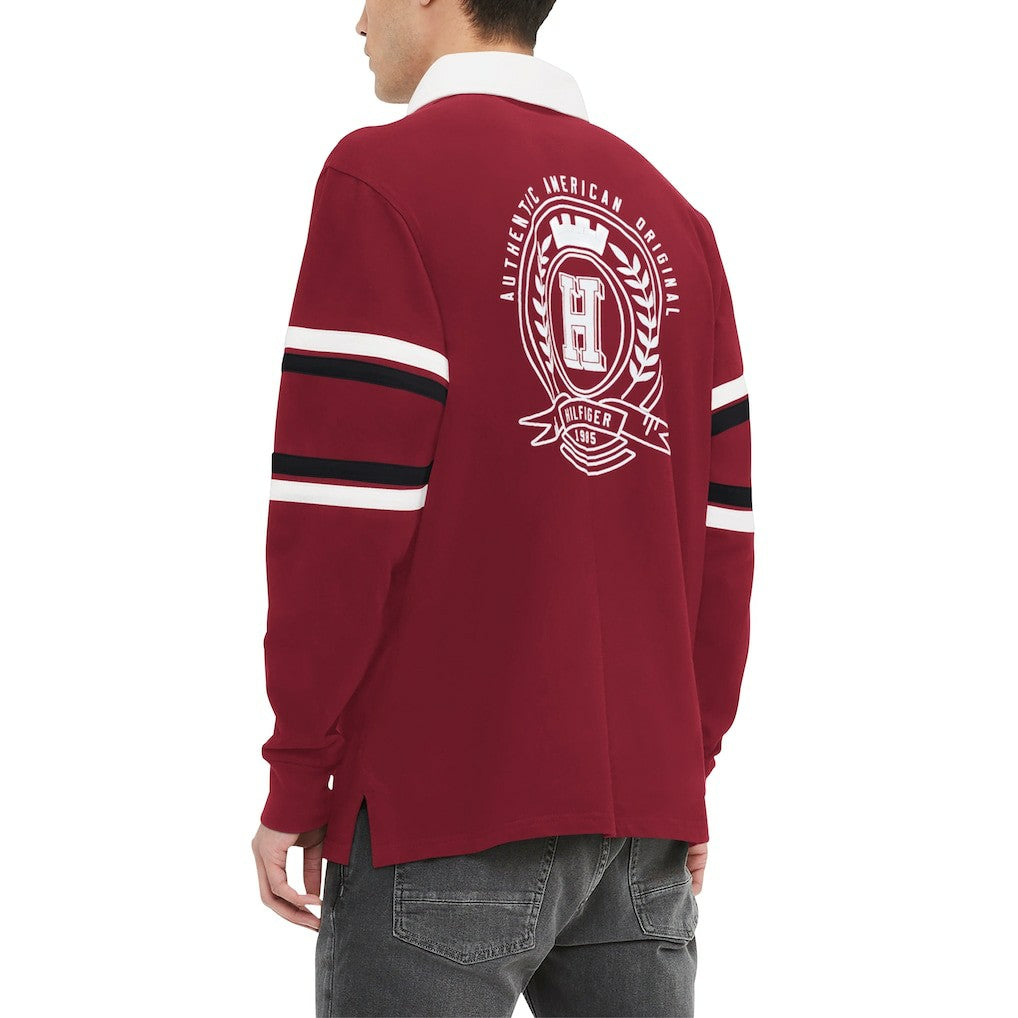 Arizona Cardinals Tommy Hilfiger Cory Varsity Rugby Long Sleeve T-Shirt | NFL Sale