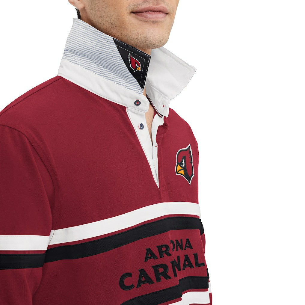 Arizona Cardinals Tommy Hilfiger Cory Varsity Rugby Long Sleeve T-Shirt | NFL Sale