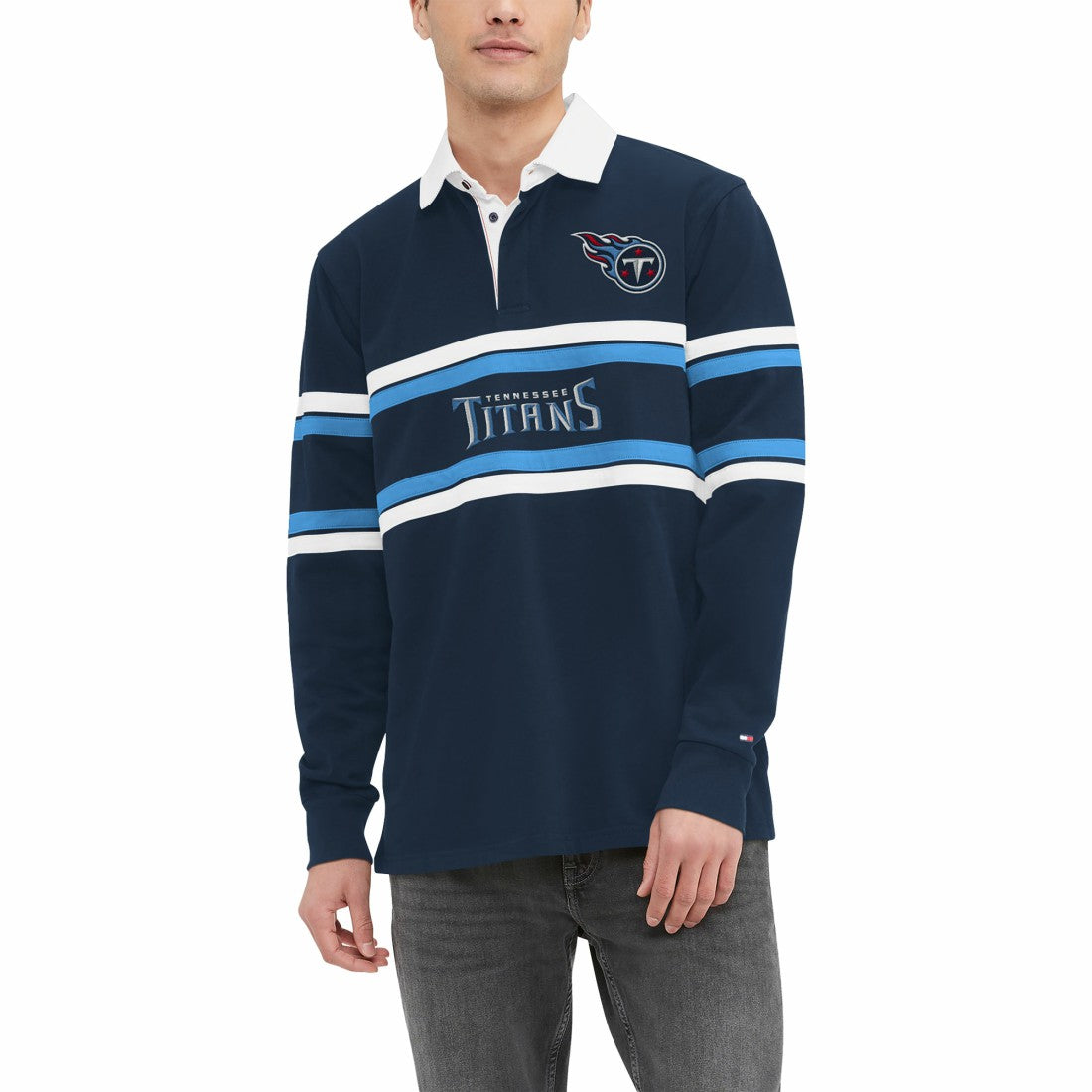 Tennessee Titans Tommy Hilfiger Cory Varsity Rugby Long Sleeve T-Shirt | NFL Online