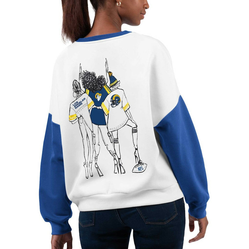 Los Angeles Rams G-III 4Her by Carl Banks Women's A-Game Pullover Sweatshirt | NFL Outlet