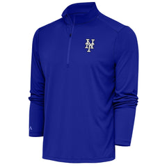 New York Mets Antigua Metallic Tribute Quarter-Zip Top - MLB Tops