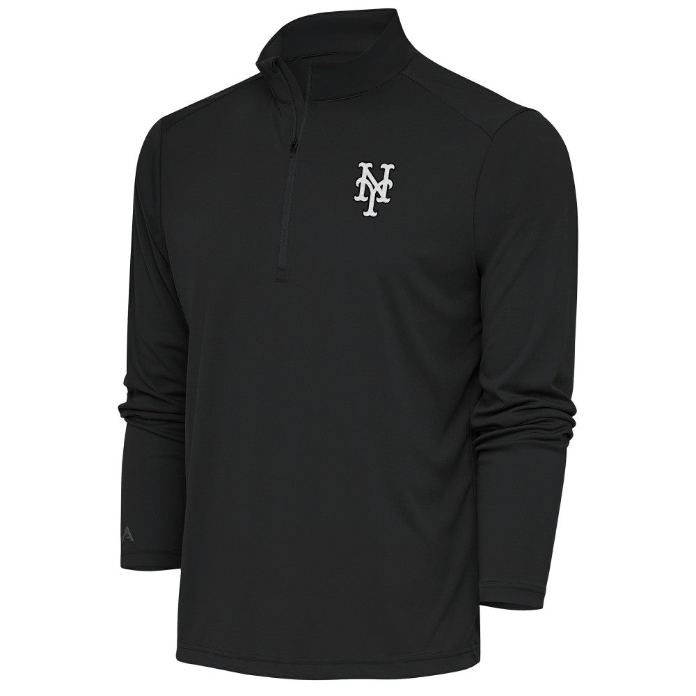 New York Mets Antigua Metallic Tribute Quarter-Zip Top - MLB Tops