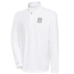 New York Yankees Antigua Metallic Tribute Quarter-Zip Top - MLB Tops