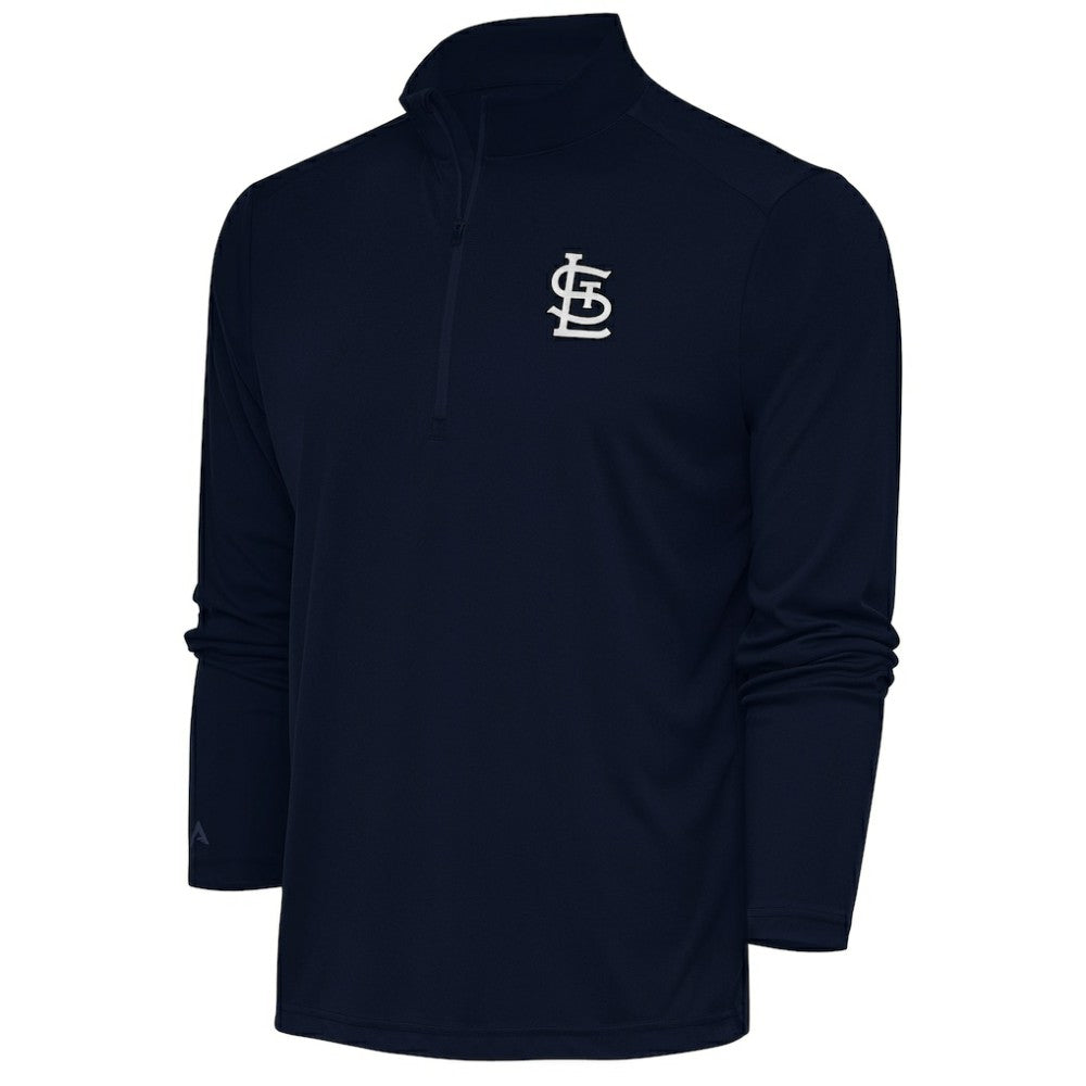 St. Louis Cardinals Antigua Metallic Tribute Quarter-Zip Top - MLB Tops