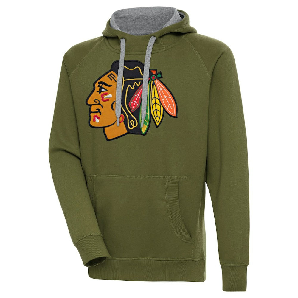 Chicago Blackhawks Antigua Victory Pullover Hoodie -  NHL Hoodies