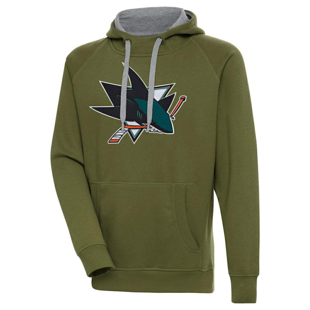 San Jose Sharks Antigua Victory Pullover Hoodie -  NHL Hoodies