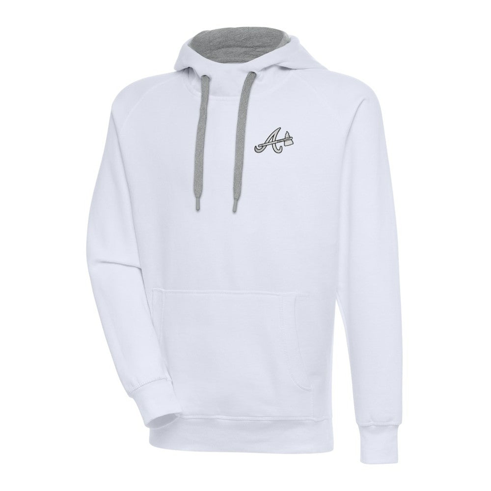 Atlanta Braves Antigua Metallic Victory Pullover Hoodie - MLB Hoodies