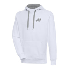 Atlanta Braves Antigua Metallic Victory Pullover Hoodie - MLB Hoodies