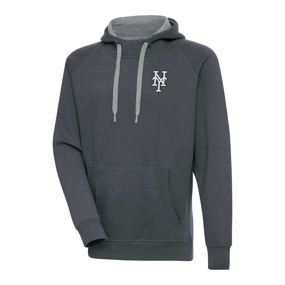 New York Mets Antigua Metallic Victory Pullover Hoodie - MLB Hoodies