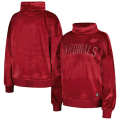 Arizona Cardinals DKNY Sport Women's Deliliah Rhinestone Funnel Neck Pullover Sweatshirt | NFL Hot