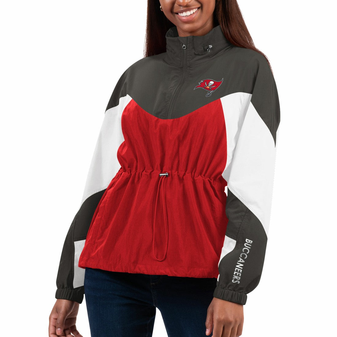 Tampa Bay Buccaneers G-III 4Her by Carl Banks Women's Tie Breaker Lightweight Quarter-Zip Jacket | NFL On sale