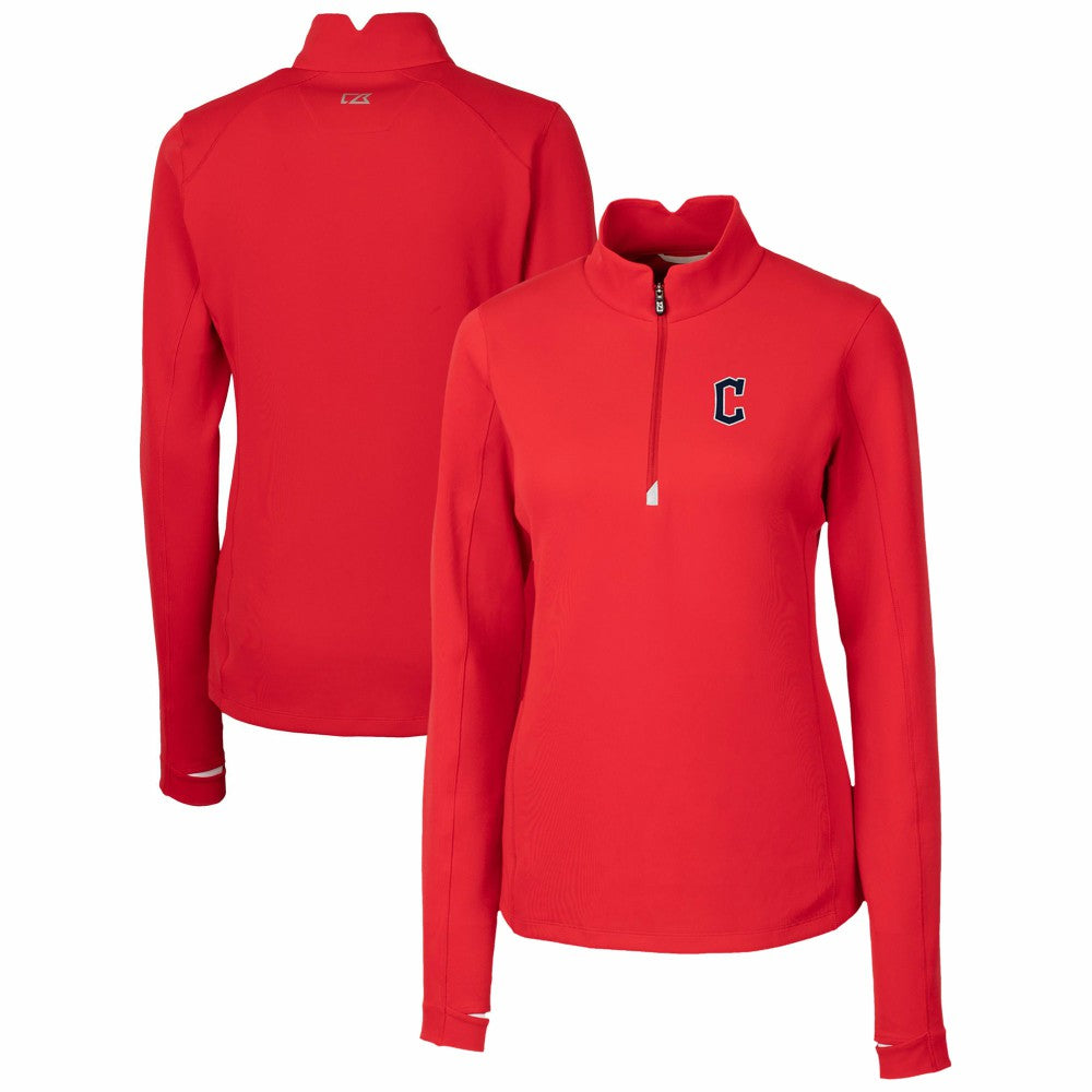 Cleveland Guardians Cutter & Buck Women's DryTec Traverse Stretch Quarter-Zip Pullover Top - MLB Pullover