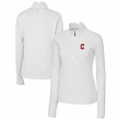 Cleveland Guardians Cutter & Buck Women's DryTec Traverse Stretch Quarter-Zip Pullover Top - MLB Pullover