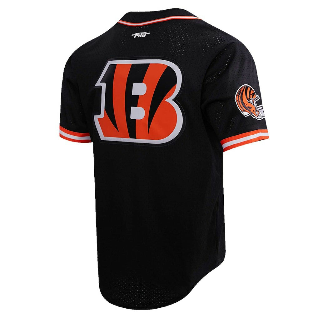 Cincinnati Bengals Joe Burrow  Pro Standard Mesh Baseball Button-Up T-Shirt | NFL On sale
