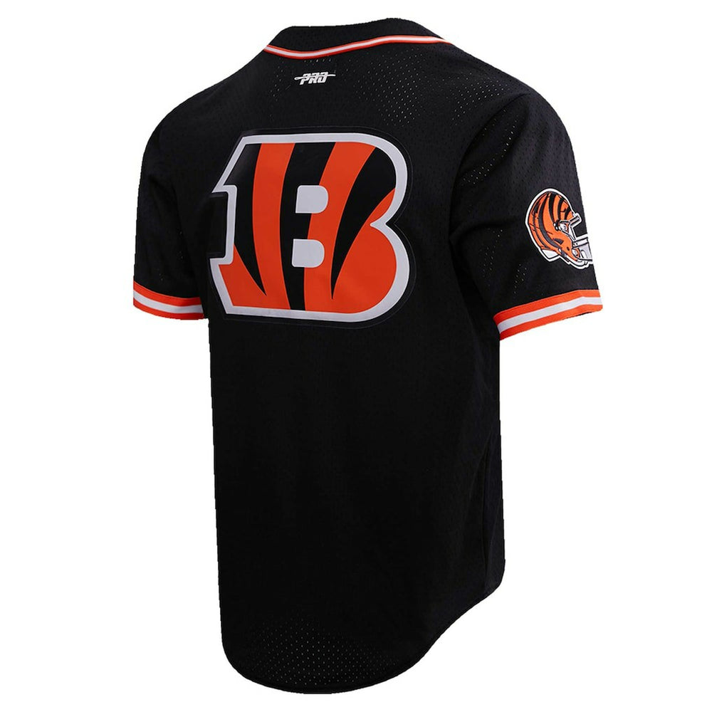 Cincinnati Bengals Joe Burrow  Pro Standard Mesh Baseball Button-Up T-Shirt | NFL On sale